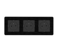 Zenitech - Prise 2P+T 3x16A - Easy Eject Complet - métal Noir brossé Kouro