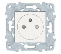 Prise 2P+T affleurante 16A connexion rapide - blanc - Unica - Schneider