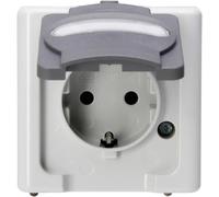 Prise 2P+T avec clapet Kopp 103356006 BlueElectric gris