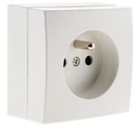 Zenitech Prise 2P+T 16A saillie Bel'Vue - Blanc