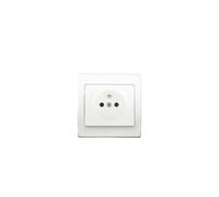 Prise 2P+T Blanc Delta Iris + Plaque basic Blanc-SIEMENS