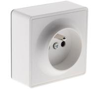 Prise 2P+T en saillie - ZENITECH - 16A - Vulco - Blanc