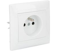 Prise 2P+T encastrée Zyna - Blanc - Zenitech