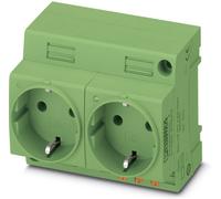 Prise 2P+T modulaire Phoenix Contact EO-CF/PT/LED/DUO/GN vert (L x l) 60 mm x 90 mm