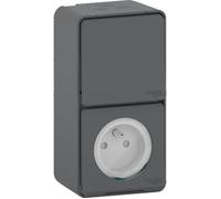 Prise 2P+T + Va-et-vient Mureva Styl - Gris