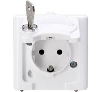 Prise 2P+T verrouillable Kopp 103402000 BlueElectric blanc arctique