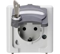Prise 2P+T verrouillable Kopp 103556002 BlueElectric gris