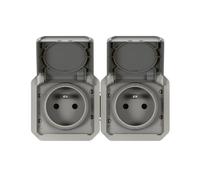 Prise 2x2P+Z horizontale 16A-250V NEUVE PLEXO 55 069562L