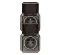 Prise 2x2P+Z verticale 16A-250V NEUVE PLEXO 55 069843L