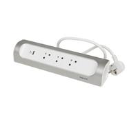 Prise 90 Degree TKD 3xPA USB C 1m Aluminum Mountable Socket (Prise européenne) - 049406 [5 Pieces]