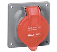 Prise à entraxes unifiés fixe Hypra 32A - 3P+T - 380V~ à 415V~ - plastique - IP44