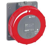Prise à entraxes unifiés Hypra 32A - 3P+T - 380V~ à 415V~ - plastique - IP66/67-55