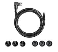 Prise aéronautique M12 L-Code 3 broches 4 broches 5 broches Connecteur étanche de type D 15 A 4 + PE Prise mâle femelle 2 mètres coude droit IP67 (coude F, 1,5 carré, 5 broches (4 PE))