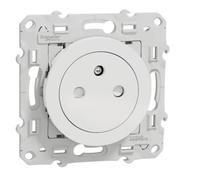 Prise affleurante - SCHNEIDER - Ovalis - 2P+T - 16A - Blanc - Finition matte