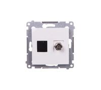 Prise antenne et ordinateur type F + Simon 54 DASFRJ45.01/11