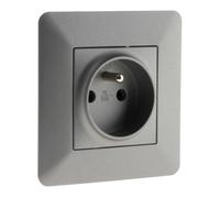 Prise Artezo 2P+T 16A 250V - titanium - Zenitech