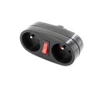 Prise Biplite 2x16A CHACON Anthracite avec interrupteur