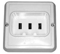 Prise bipolaire spécial four 41208 Blanc G