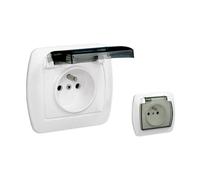 PRISE BLANCHE 1X Z/U AVEC CACHES RABATTABLES Accord AGZ1BZE/11A