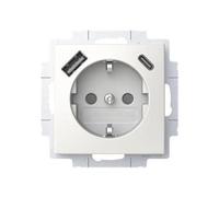 Prise SCHUKO/USB Busch-Jaeger, USB C balance® SI, blanc alpin, 1 pièce.