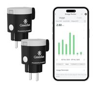 Prise Connectée Extérieure - 2PCS Prise WiFi Programmable Commande | Prise Intelligente Vocale Compatible avec Alexa et Google Home Compteur d'Énergie,Contrôle APP Smart Life 2,4GHz IP44 16A