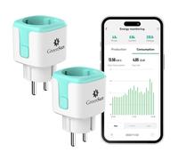 Prise Connectée GreenSun WiFi - Programmable, Compatible Alexa, 2PC