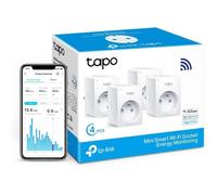 Tapo Prise Connectée WiFi, Suivi de consommation, 16A Type E, compatible avec Alexa et Google Home, Contrôler le radiateur, le chauffage, Économie d'énergie, Commande vocale, Tapo P110(4-pack)(FR)