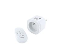 Prise connectée + télécommande - 3000W - 3 canaux - Blanc et Noir -