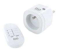 Prise connectée + télécommande - 3000W - 3 canaux - Blanc et Noir - DiO G