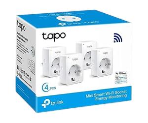 Prise connectée TP-Link Tapo P110 énergie monitoring 4 pack Blanc