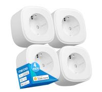 Prise Connectée Type F, Lot de 4 Prises Intelligentes Compatible Avec Apple HomeKit, Siri, Alexa, Google Home et SmartThings, Prise Programmable WiFi avec Commande Vocale et Contrôle à Distance