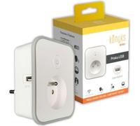Prise Connectée Wi-Fi KONYKS Priska USB, 16A, 2 Ports USB-A, Compteur de Consommation