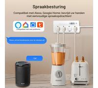 Prise connectée Wi-Fi – Multiprise intelligente avec contrôle individuel des prises – Mesure de la consommation électrique – Contrôle via application mobile