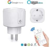 Prise Connectée Wifi, 16A Compatible avec Android iOS Amazon Alexa Google Home Assistant, Courant Programmable Télécommande App