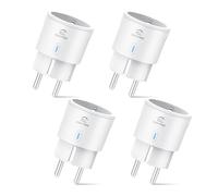 EIGHTREE ET20 Prise Smart WLAN, pack de 4, avec mesure de l'intensité,vocale & minuterie, compatible avec Alexa & Google Home.