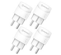 Prise Connectée WiFi Mini Mesure de Consommation Électrique Type F ANTELA Prise Intelligente Compatible avec Alexa Google Home, Smart Life APP, 4PCs