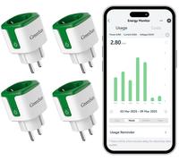 Prise connectée wifi Smart Life - Télécommande - Mesure de consommation - Lot de 4