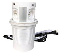 Prise coulissante pneumatique IN 553005 avec chargeur Qi et HDMI