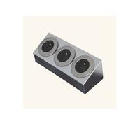 Prise cuisine BARRY - Bloc 3 prises inox brossé
