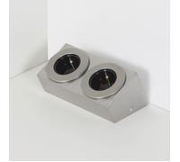 Prise cuisine BARRY - Double prise inox brossé