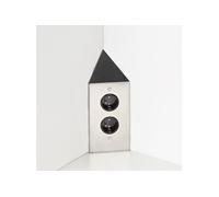 Prise cuisine BRIGHTON - Double prise inox brossé