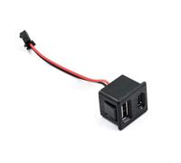 Prise d'alimentation femelle USB-C double couche avec connecteur de câble 5 V 2 A en plastique noir pour panneaux de commande (A)
