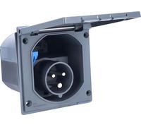 Prise d'alimentation pour caravane, norme CEE, 230 V / 16 A, prise extérieure à fixer, avec couvercle rabattable