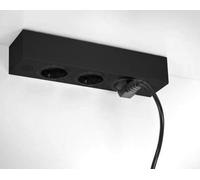 Prise d'angle Thebo 174828 noir ST 3002 triple 240 x 63 x 48 mm