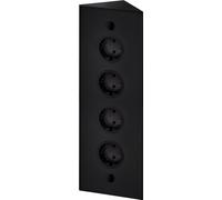 Prise d'angle Thebo 17588/320 noir quadruple ST 3007/320 320 mm