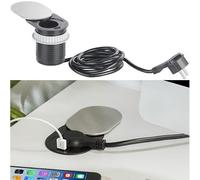 Prise de bureau - Coulissante - Ronde - USB intégré - Discrète - Intérieur