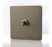 Prise de commutateur de lumière à bascule murale à panneau métallique rétro européen, prise allemande 16A en acier inoxydable Antique bronzé avec chargement de téléphone USB RJ45CT5