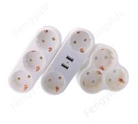 Prise de Conversion de Type européen 1 à 2/3/4 voies, adaptateur d'alimentation Standard ue allemande, prise 16A 250V, adaptateur de charge de voyage Type 6