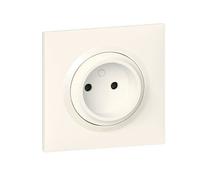 Legrand 600734 Prise de courant 2P à puits 16A dooxie one livrée avec plaque carrée blanche et griffes