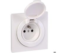 Prise de courant 2P+T à puits complète IP 44 blanc Dooxie one - Legrand